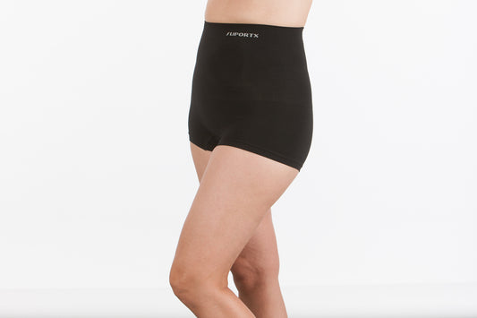 Model wearing Suportx Breathable Briefs - An Ostomy underwear designed to provide the funcationality of an ostomy belt within the shape of an underwear.