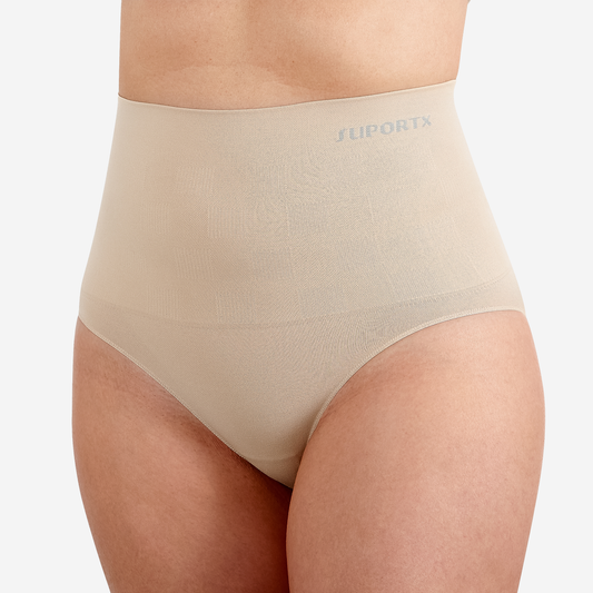 Model wearing Suportx Breathable Briefs - An Ostomy underwear designed to provide the funcationality of an ostomy belt within the shape of an underwear.
